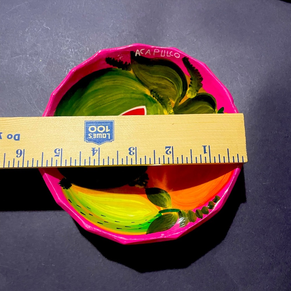 Mexican pottery watermelon design bowl new - Picture 2 of 3